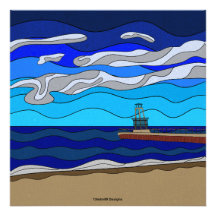 Lake Michigan - Foto Print 24"x24"