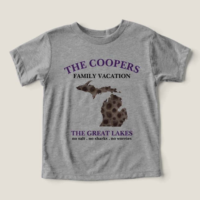 Lake Michigan Great Staat Staat Familienurlaub (Design Vorderseite)