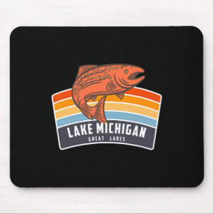 Lake Michigan Große Seen Lachsangeln Mousepad