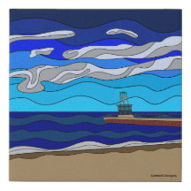 Lake Michigan - Imitats Leinwand 10"x10"