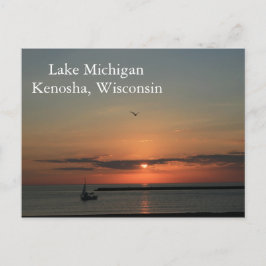 Lake Michigan, Kenosha Wisconsin Postkarte