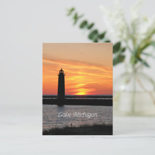 Lake Michigan Lighthouse Postkarte