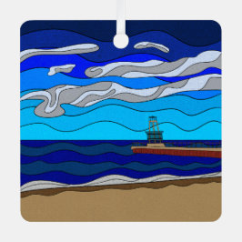 Lake Michigan - Metal Ornament (Platz)
