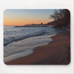 Lake michigan North shore Milwaukee bei Tagesanbru Mousepad