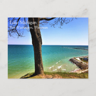 Lake Michigan, Port Washington, WI Postcard Postkarte