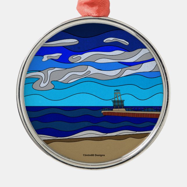 Lake Michigan - Premium Ornament (Kreis) (Vorne)