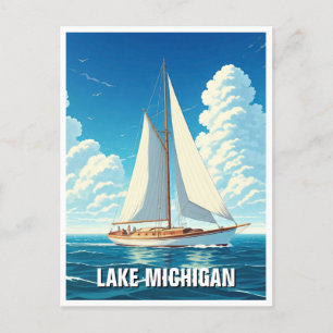 Lake Michigan Sailboat Postkarte