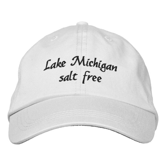 Lake Michigan - salzfrei Bestickte Baseballkappe (Vorderseite)
