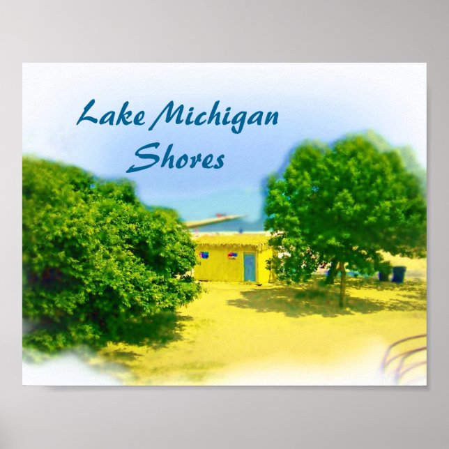 Lake Michigan Shows of Chicago Beach Poster (Vorne)