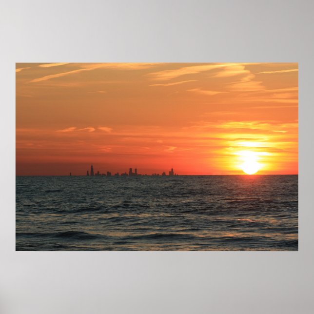 Lake Michigan Sunset 1 Poster (Vorne)
