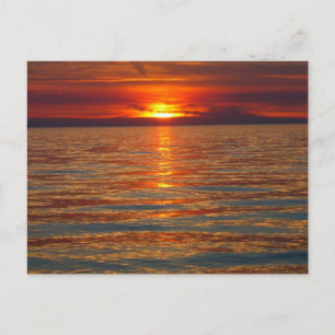 Lake Michigan Sunset Postcard Postkarte