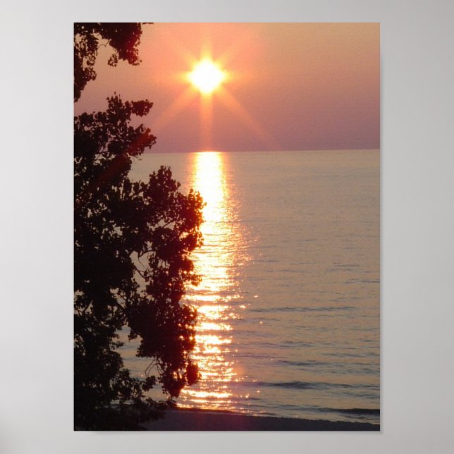 Lake Michigan Sunset Poster (Vorne)
