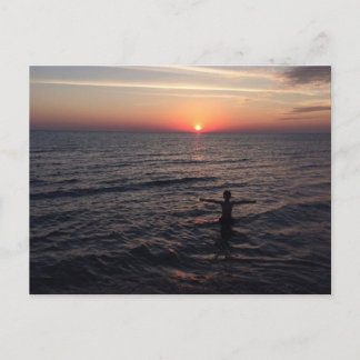 Lake Michigan Sunset Postkarte