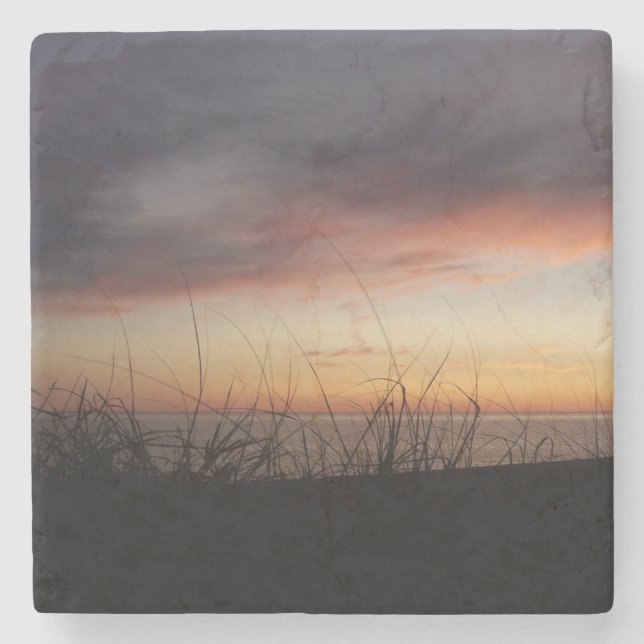 Lake Michigan Sunset Steinuntersetzer (Vorderseite)