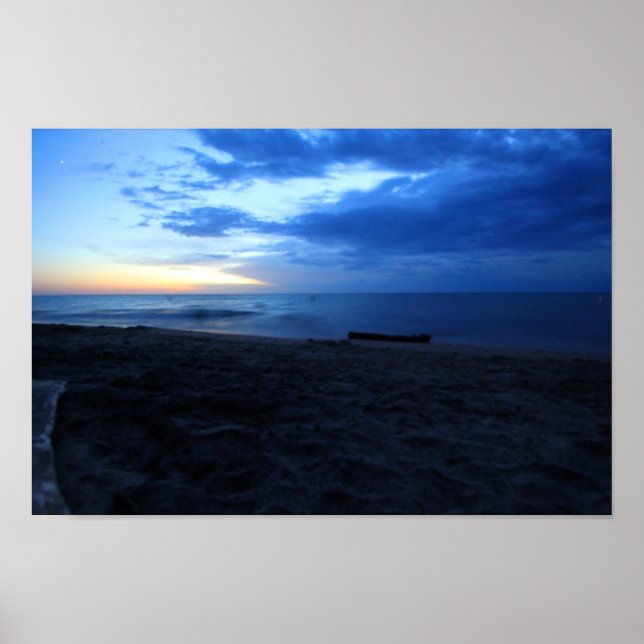 Lake Michigan Sunset, Van Buren Staat Park, MI Poster (Vorne)