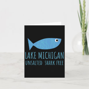 Lake Michigan Unsalted Shark Free Great Sees Fisch Karte