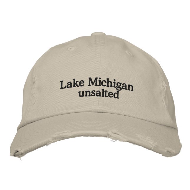 LAKE MICHIGAN - unsalziert Bestickte Kappe (Vorderseite)