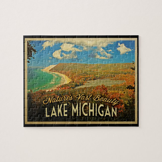 Lake Michigan Vintag Puzzle (Horizontal)