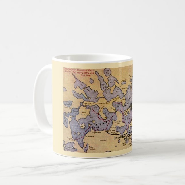 Lake Minnetonka Lila & Gold Tasse (Vorderseite Links)