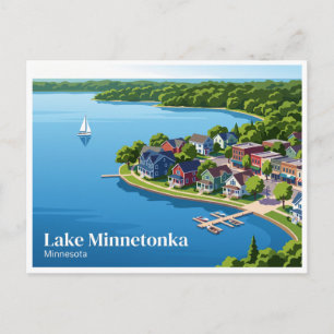Lake Minnetonka & Wayzata Minnesota Postkarte