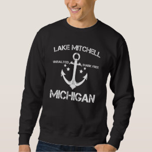Lake Mitchell Michigan Camping im Hochseefischen Sweatshirt