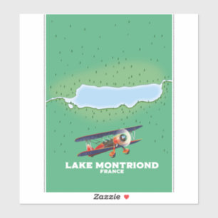 Lake Montriond Frankreich Urlaubsposter. Aufkleber