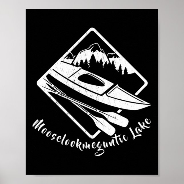 Lake Mooselookmeguntic Maine Kayak Kayaking Boatin Poster (Vorne)