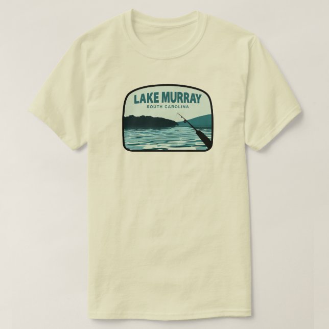 Lake Murray South Carolina Fishing Rod T-Shirt (Design vorne)