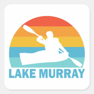 Lake Murray South Carolina Kayak Quadratischer Aufkleber