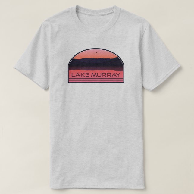 Lake Murray South Carolina Red Sunrise T-Shirt (Design vorne)