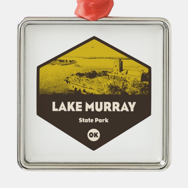 Lake Murray Staat Park Oklahoma Ornament Aus Metall (Vorne)