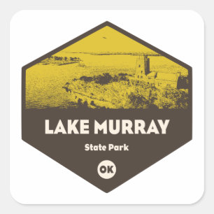 Lake Murray Staat Park Oklahoma Quadratischer Aufkleber