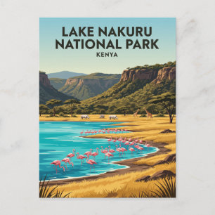 Lake Nakuru Nationalpark Kenia Postkarte