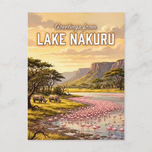 Lake Nakuru Nationalpark Kenia Postkarte