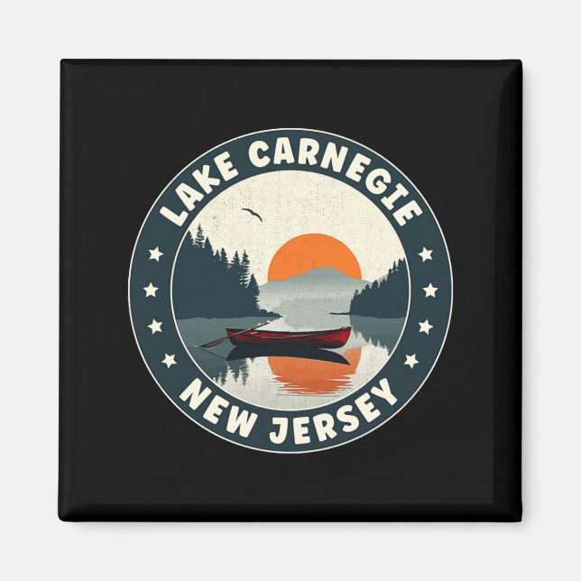 Lake Negie New Jersey Sunset T Shirt  Magnet (Vorne)