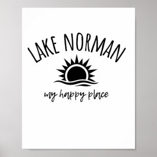 Lake Norman mein glücklicher Ort Nc Bootfahren Ang Poster