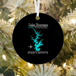 Lake Norman North Carolina Karten Koordinaten Ornament Aus Metall