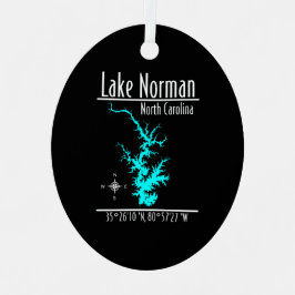 Lake Norman North Carolina Kartenkoordinaten Ornament Aus Metall