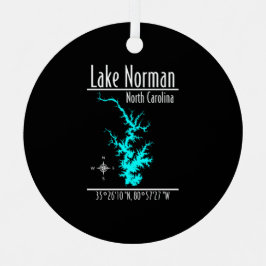 Lake Norman North Carolina Kartenkoordinaten Ornament Aus Metall