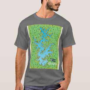 Lake Norman South Carolina Retro-Karte T-Shirt