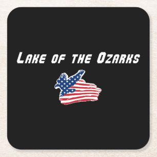 Lake of the Ozarks Missouri Eagle Flag Untersetzer