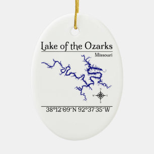 Lake of the Ozarks Missouri Keramik-Oval-Ornament Keramik Ornament
