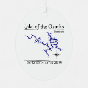 Lake of the Ozarks Missouri Metall-Oval-Ornament Ornament Aus Metall