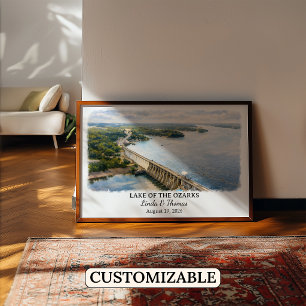 Lake of the Ozarks Missouri Poster, Aquarell Poster