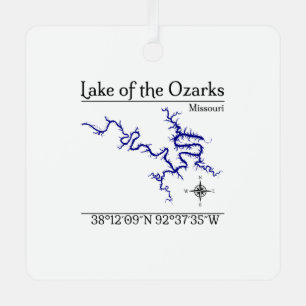 Lake of the Ozarks Missouri Quadratisches Metallor Ornament Aus Metall