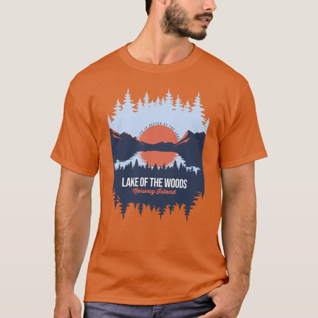 Lake Ofhe Woods Norway Island Lake With Mountain A T-Shirt (Vorderseite)