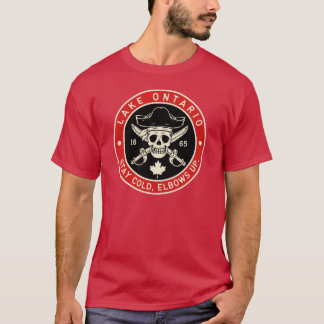 Lake Ontario Bleib Kalt Ellenbogen hoch Pirat Anti T-Shirt