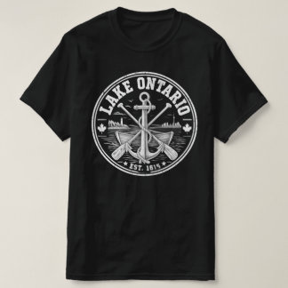 Lake Ontario Est 1615 Vintage Anker Paddle Abzeich T-Shirt