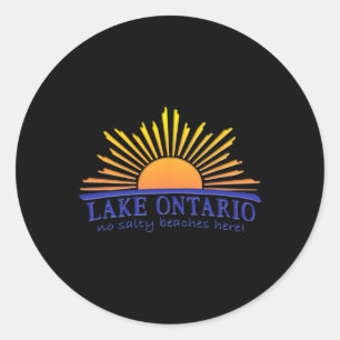 Lake Ontario - Keine salzigen Strände Runder Aufkleber