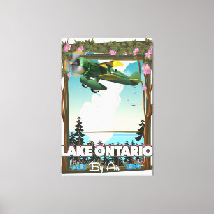 Lake Ontario Nordamerikanisches Flugposter Leinwanddruck